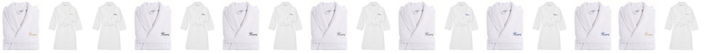 Linum Home Turkish Cotton Embroidered Hers Terry Bathrobe